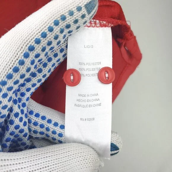 Free Country Polo Shirt Mens Large Red Ultimate Comfort Golf Short Sleeve - Picture 6 of 12